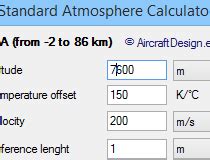 Standard Atmosphere Calculator .
